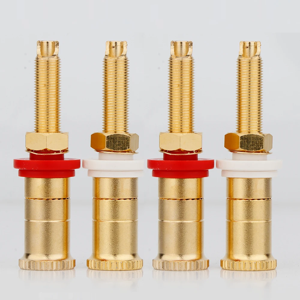 WBT Style Hifi Audio 24K Gold Plated Binding Posts Speaker Terminal Connectors