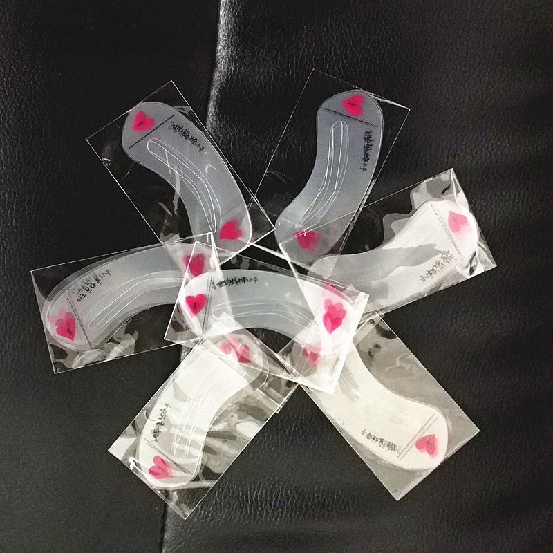 30 個/10 セット眉毛ステンシル眉毛用ステンシルメイクアップクリア耐久性のある描画テンプレートアシスタントカード