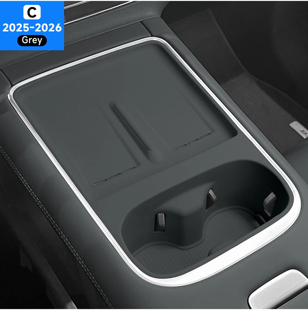 Für Xpeng G6 2023 2024 2025 2026 Auto Kabelloses Lade-Silikonpad Mittelkonsole Getränkehalter-Schutzmatte Schutz-Innenausstattung – Detail 20
