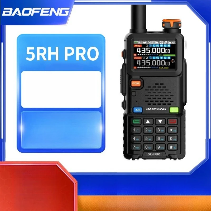 

New Baofeng 5RHPRO Walkie-talkie 10W High-power One-click Frequency Matching GPS Outdoor Self-driving Off-road Car Handset