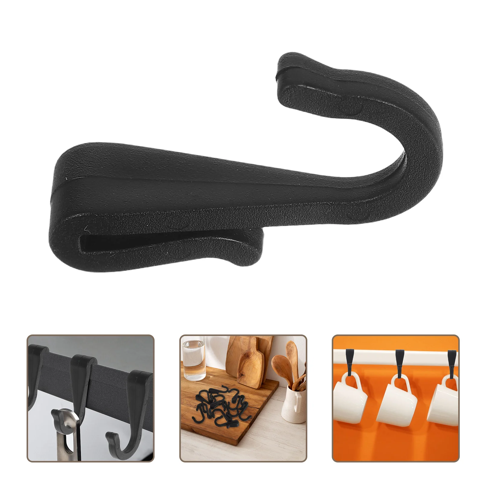 

12Pcs Plastic Kitchen Hooks Hanging Clips for Wire Basket Cart Rack Kitchen Sink Towel Utensil Holder