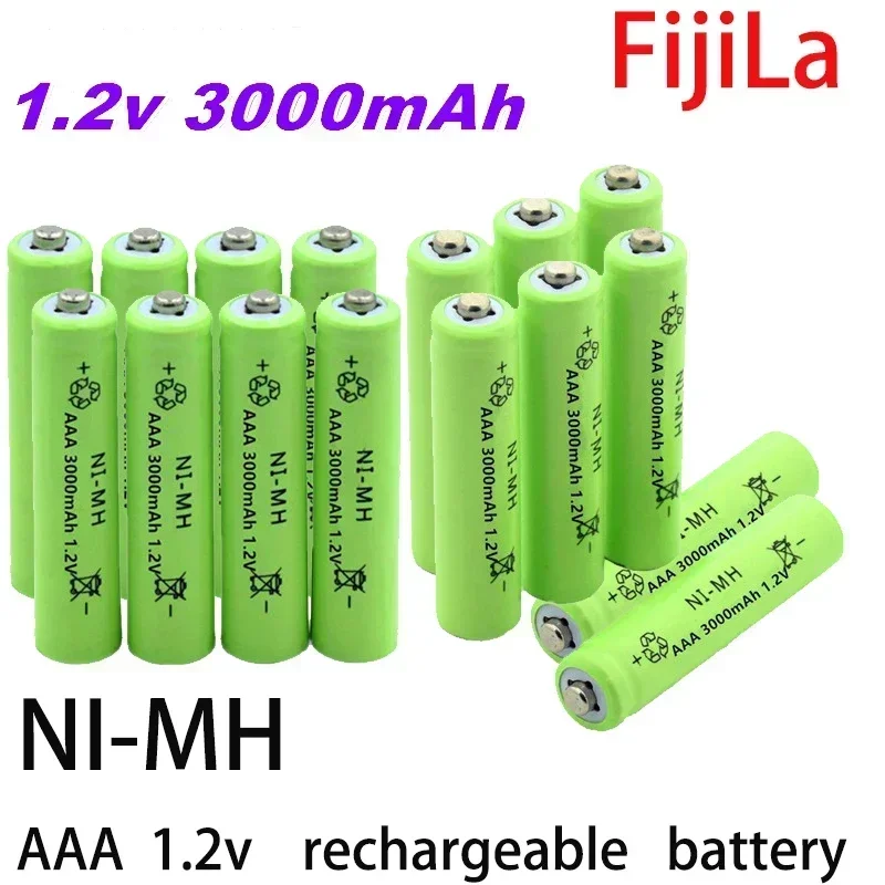 

100% New 1.2v NIMH AAA Battery 3000mah Rechargeable Battery Ni-mh Batteries AAA Battery Rechargeable for Remote Control Toy