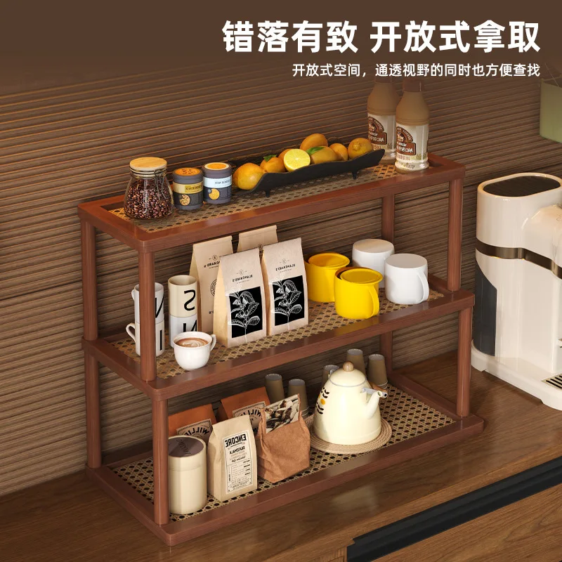 Desktop multi-layer shelves, mug storage racks, tea sets, tea ornaments, display racks, home living room storage racks
