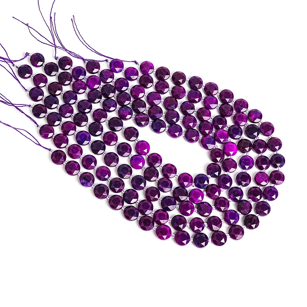 Natural Purple Sugilite Stone Beads for Jewelry Making DIY Bracelet Necklace Accessories Energy Healing Power Stone Beads