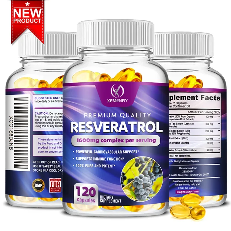 

Resveratrol 1600mg - Enhances Energy and Endurance and Has Antioxidant Properties