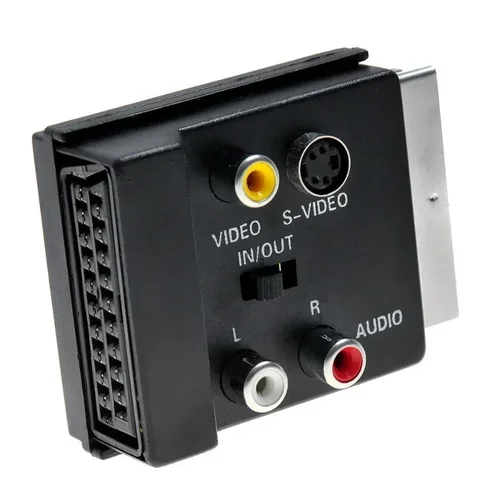 Adaptador de 21 pines Scart a 3 RCA s-video compuesto RCA SVHS s-video AV TV para grabadora de vídeo DVD proyector televisión