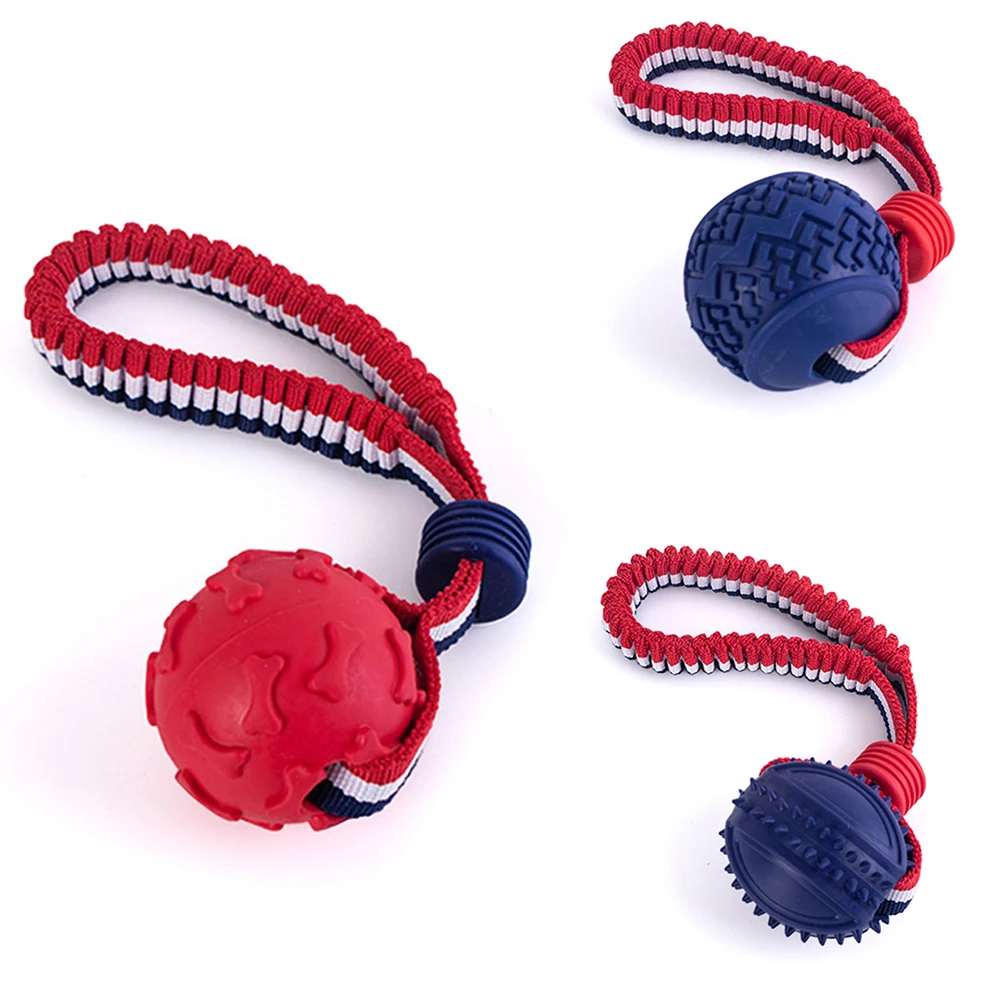 Pet Dog Interactive Training Rope Knot Balls Toy Puppy Tooth Cleaning Molar Ball with String Bite Resistant Dogs Chewing Toys