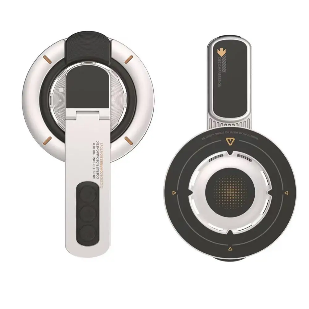 

Foldable Magnetic Phone Grip with Silicone Finger Ring Stand 360 Rotating Fidget Clicker Double Sided Magnet Mount for Car Gym