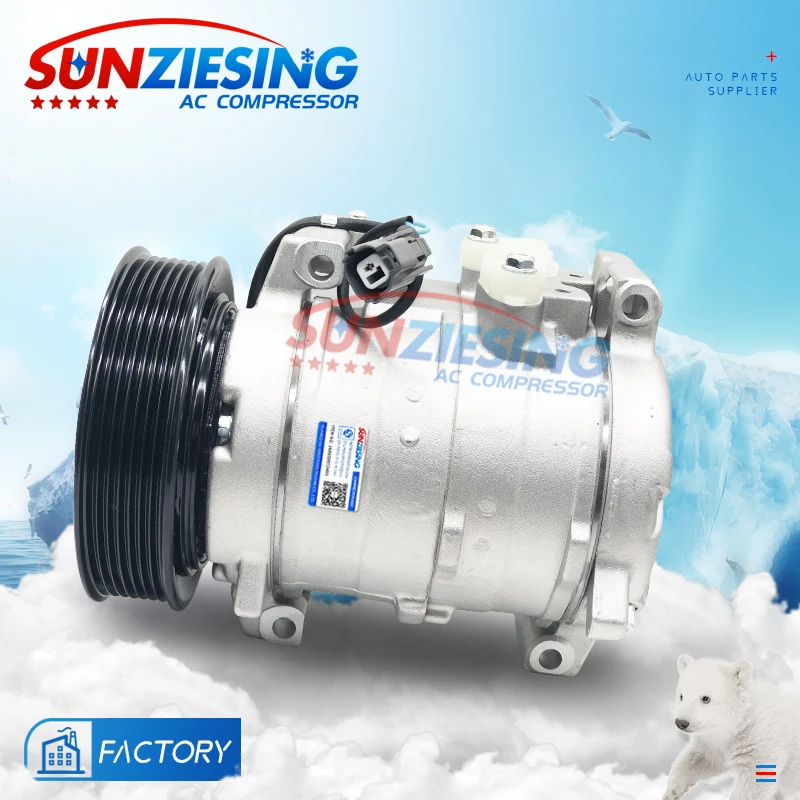 For Honda Accord 2.4L-L4 2003-2007 2004 2005 2006 Co 28003C Auto Ac Compressor Parts New Aspligo 12V Air Conditioner Compressor