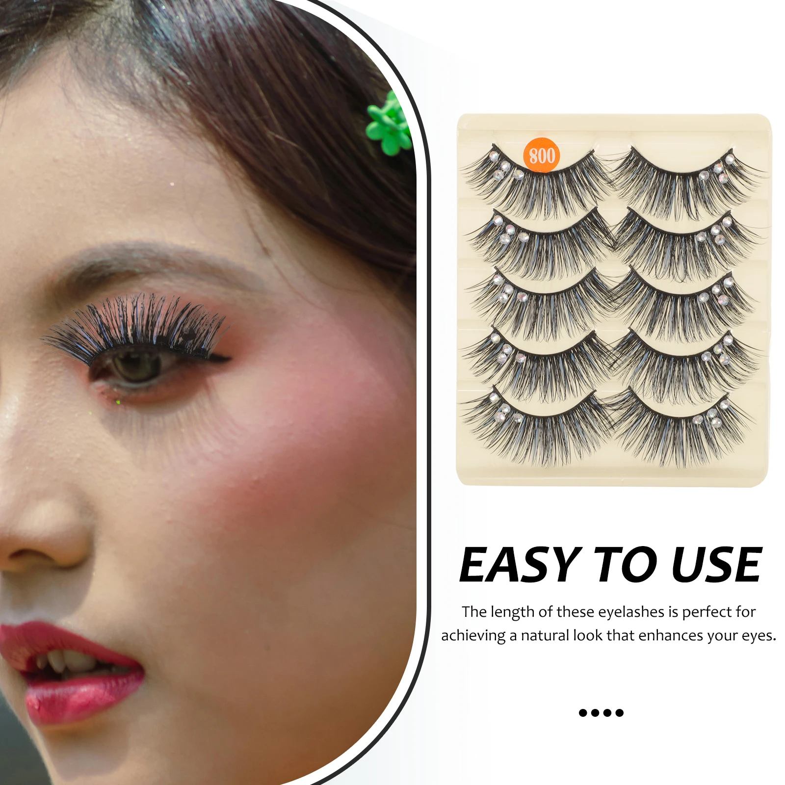 

Lightweight False Eyelashes Extensions for Women Natural Looking Individual Fake Lashes Pack Soft Comfortable Easy Use Makeup