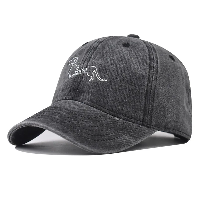 

Cotton Washed Vintage Puppy Baseball For Men And Women Outdoor Personality Cartoon Animal Washed Cotton Golf Dad Hat