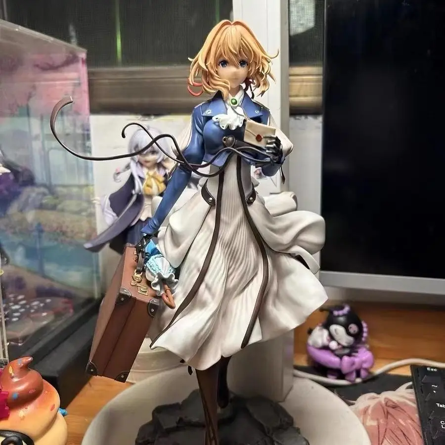 New 25cm Violet Evergarden Handmade Violet Eternal Garden Gk Tide Play Anime Girl Statue Model Tabletop Decoration Xmas Gift Toy