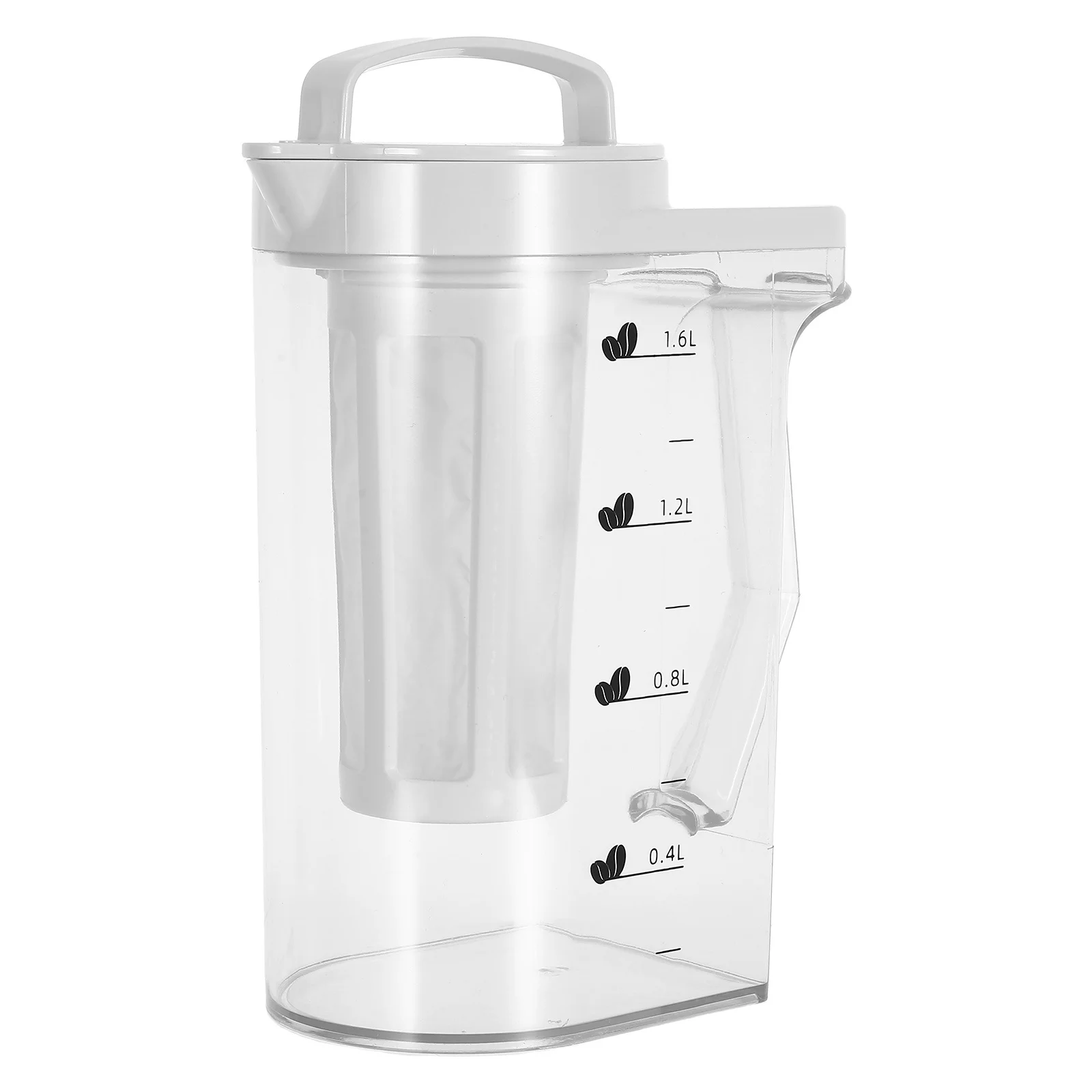 

Cold Brew Coffee Pitcher Plastic 1.6L Measurement Scale Fridge Jug Home Use Versatile Cold Brew Tea Pot Beverage Container