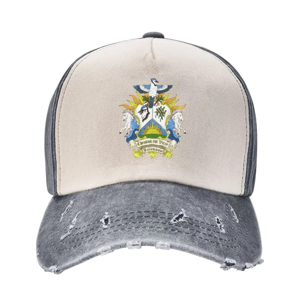 Jacobson Family Crest Cowboy Hat Snap Back Hat Vintage Caps Male Women's