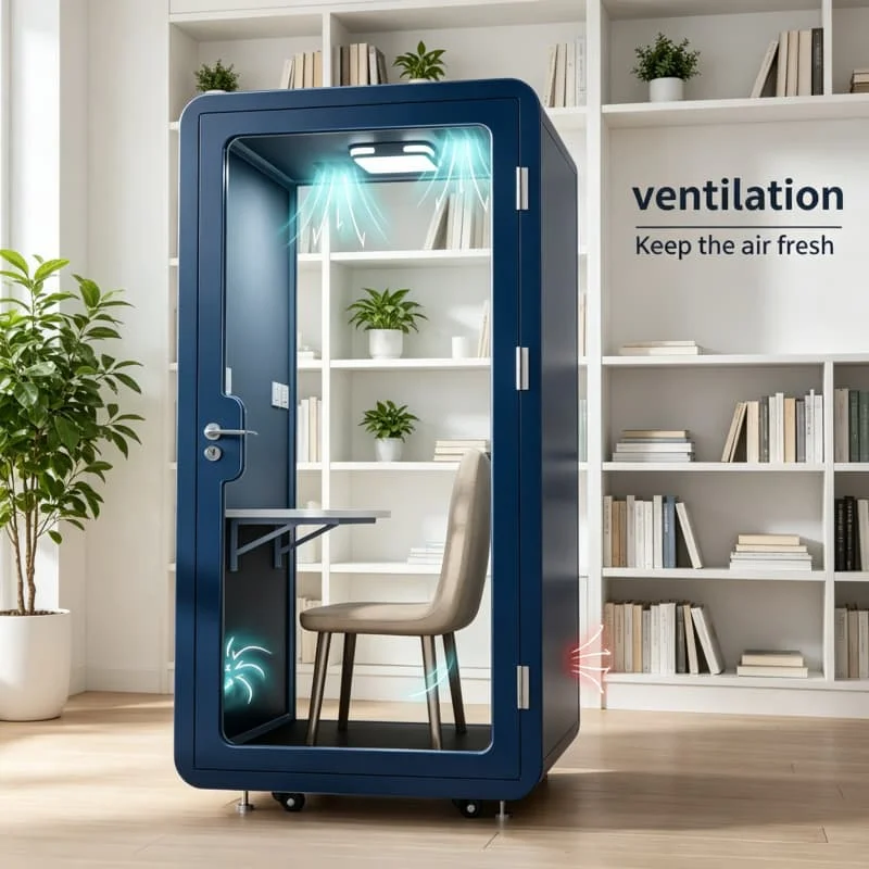 Soundproof Booth Double Occupancy 2 Person Acoustic Pod Private Conversation Interview with Sound Isolation Wall Panel