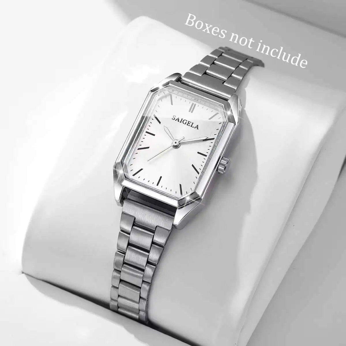 Fashion Rectangle Women Watches Simple Analog Quartz Wristwatch for Girls Clock Gift Reloj Mujer（Without Box）