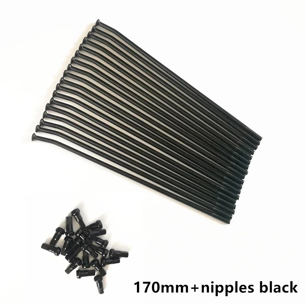 36 stks/partij motorfiets velgdraad # 45 staal 8G diameter 4,0 mm motorfietsspaak met tepels