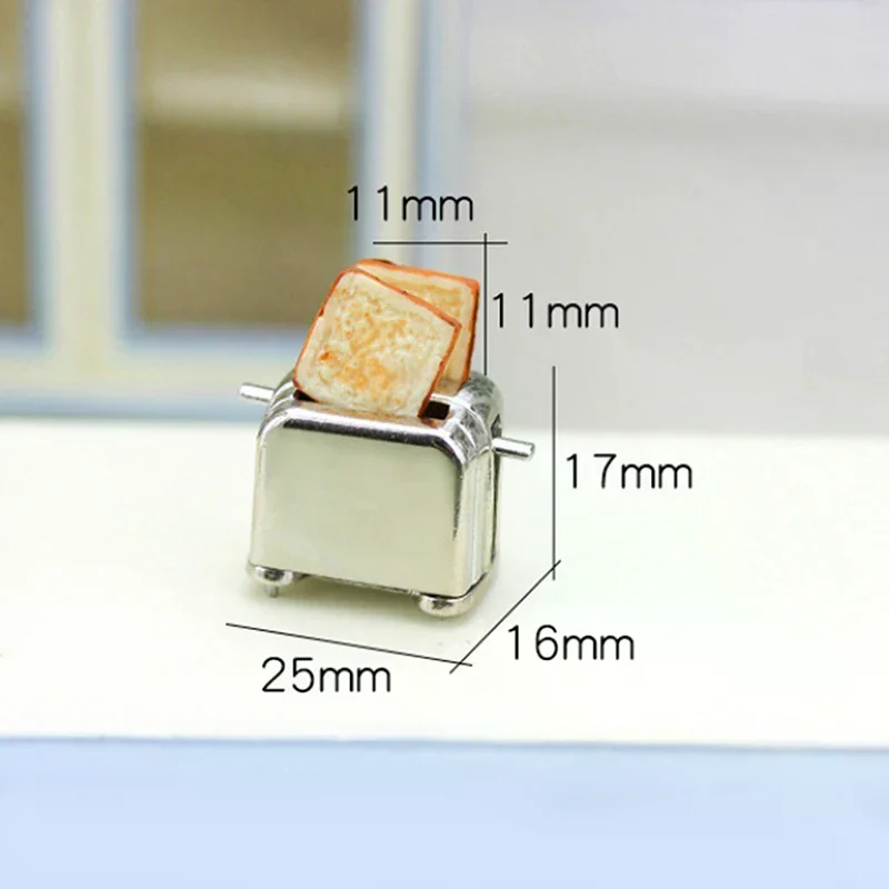 Poppenhuis Mini Broodrooster Met Broodrooster Poppenhuis Creatieve Keuken Ontbijt Broodrooster Leuke Home Decor