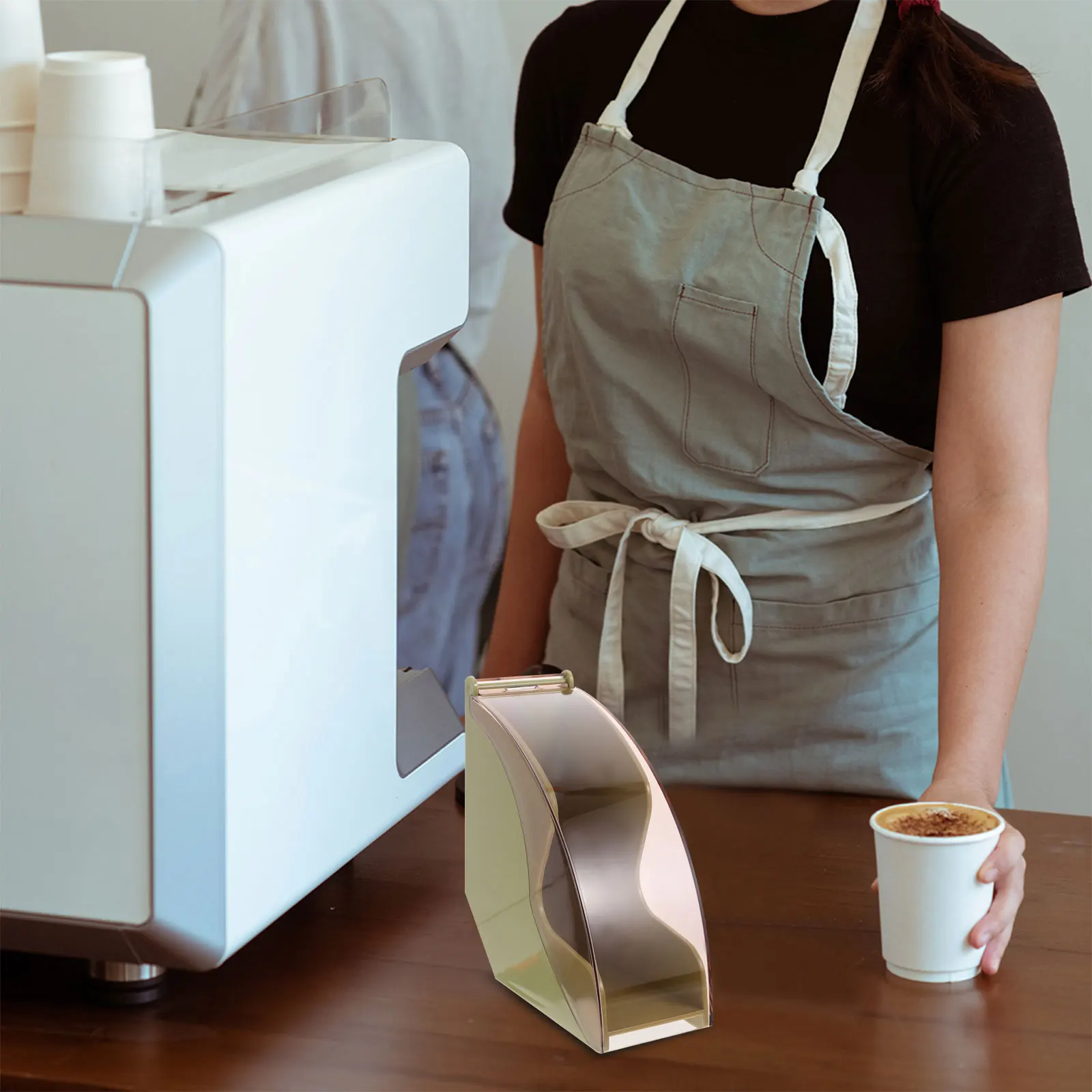 

1pc Coffee Filter Storage Box Large Capacity Plastic Container Multi-Functional Decorative Holder Simple Case For Home Use Easy