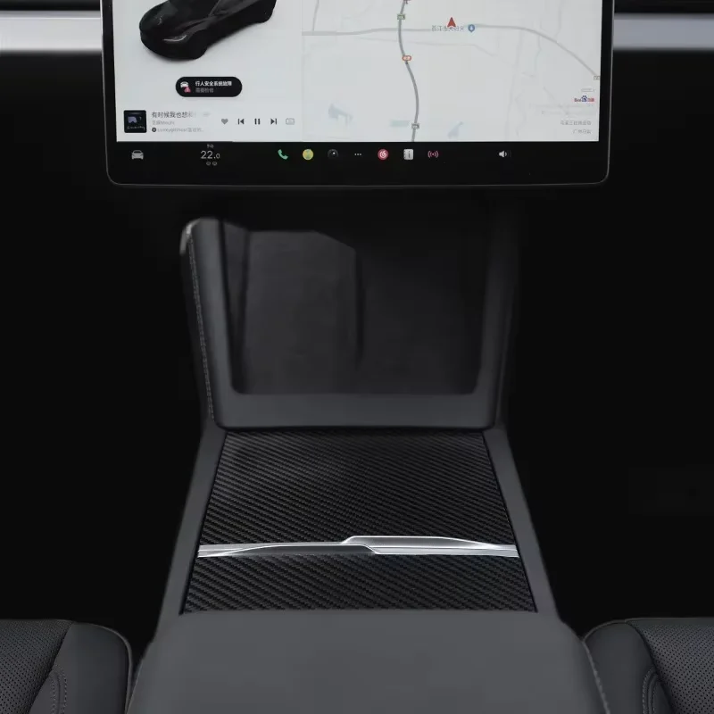 Voor Tesla Model Y Juniper 2025 Middenconsole Echte Koolstofvezel Hoogglanzend/Matte Paneel Beschermende Model 3 Koolstofvezel Patch