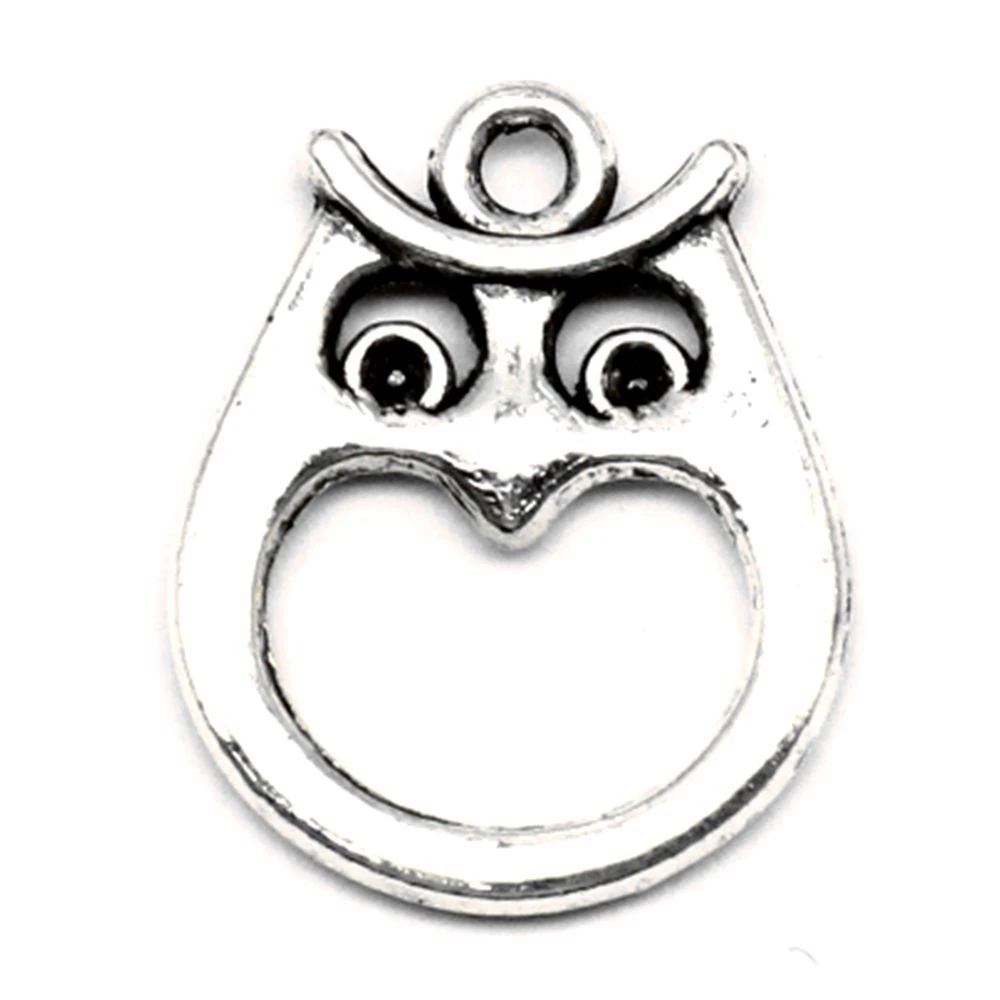 Hollow Eagle Head Charms Women Pendant Cute Jewelry Making Supplies 18x22mm 10pcs Antique Silver Color