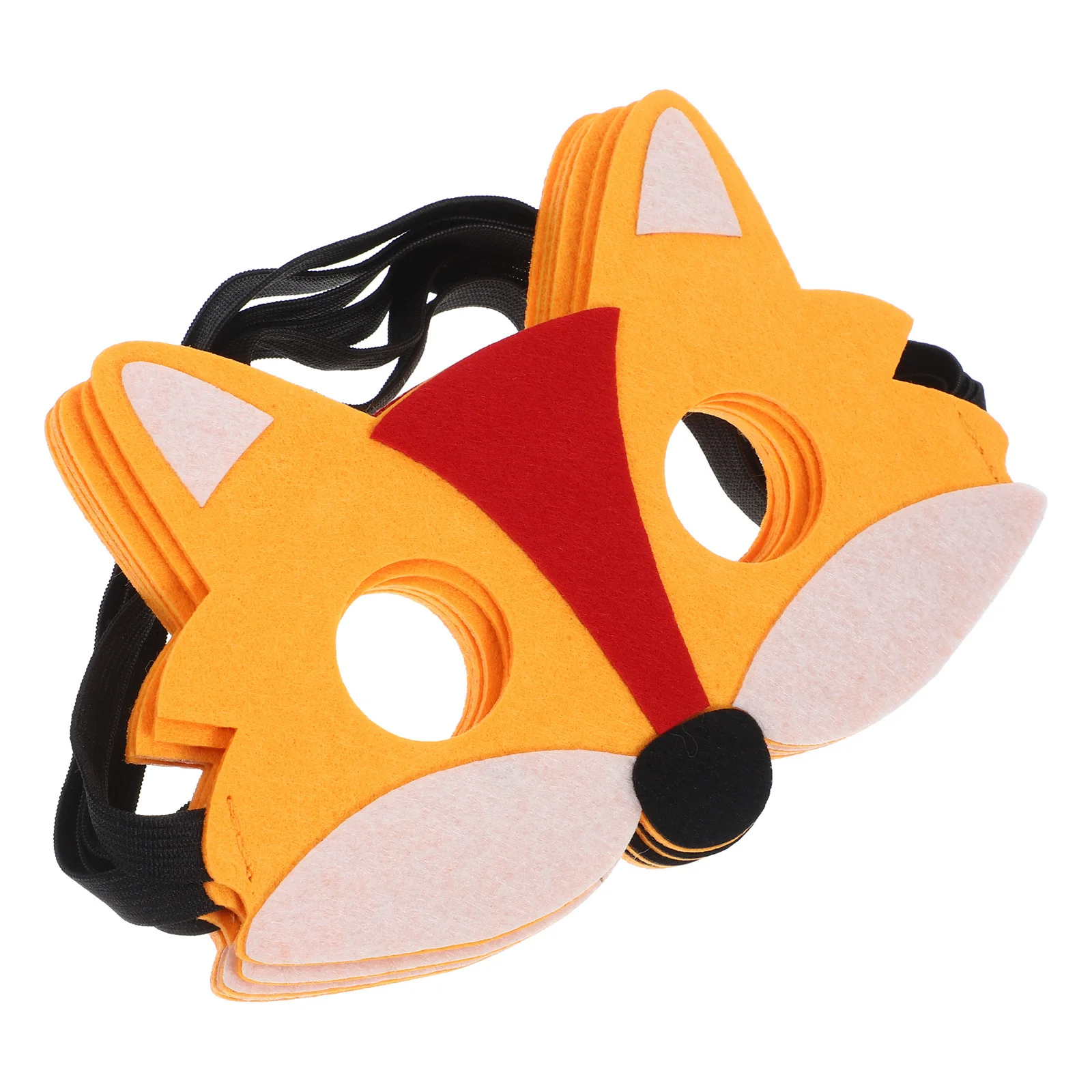 

6Pcs Halloween Mask Prop Half Face Fox Animal Mask for Cosplay Costume Party Felt Masks Adults Kids Use Fox Costume