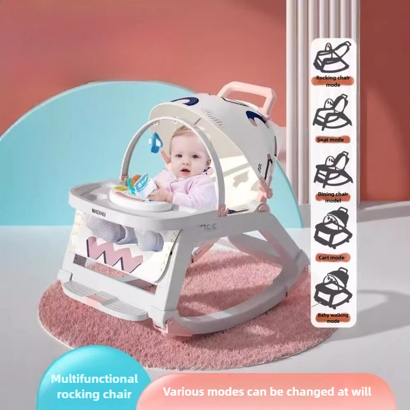 

Baby Rocker Swing Chair Multifunctional Soothing Glider for Newborn Adjustable Reclining Seat Portable Bouncer