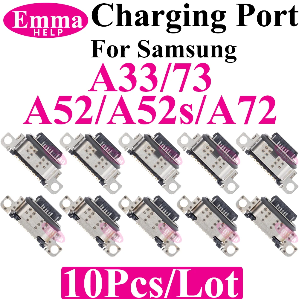 10 pçs conector de porta de carregamento usb para samsung a05 a15 a25 a35 a55 a13 a04 a04s a14 a23 a33 a24 a34 a54 a53 plugue carregador original