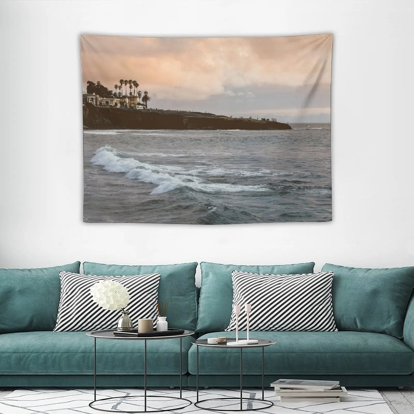 

San Diego Ocean Sunset Tapestry Aesthetic Room Decoration On The Wall Carpet Wall Bed Room Decoration Tapestry