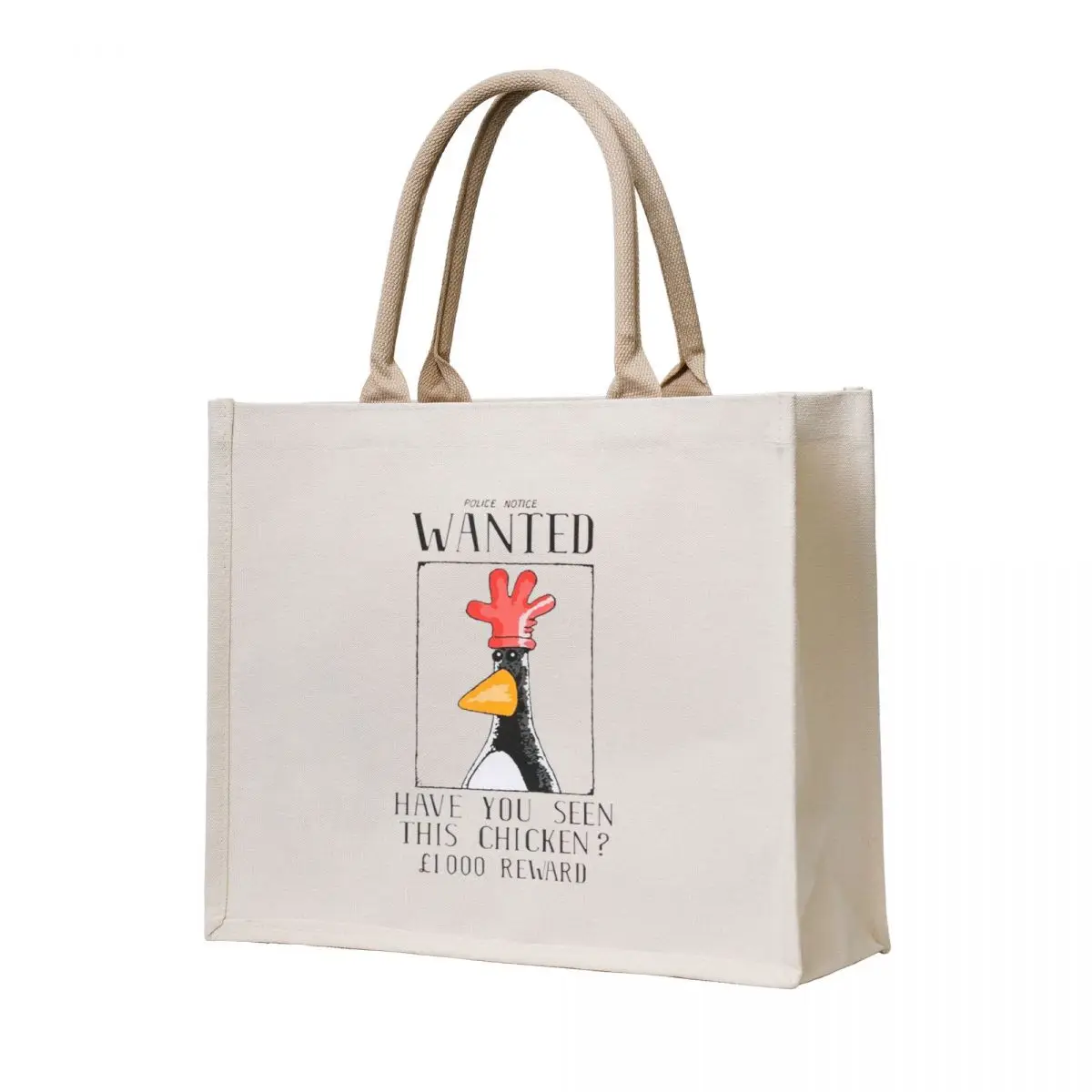 

WANTED Feathers McGraw Wallace & Gromit Tote Bag tote bags cloth Cloth men canvas bag