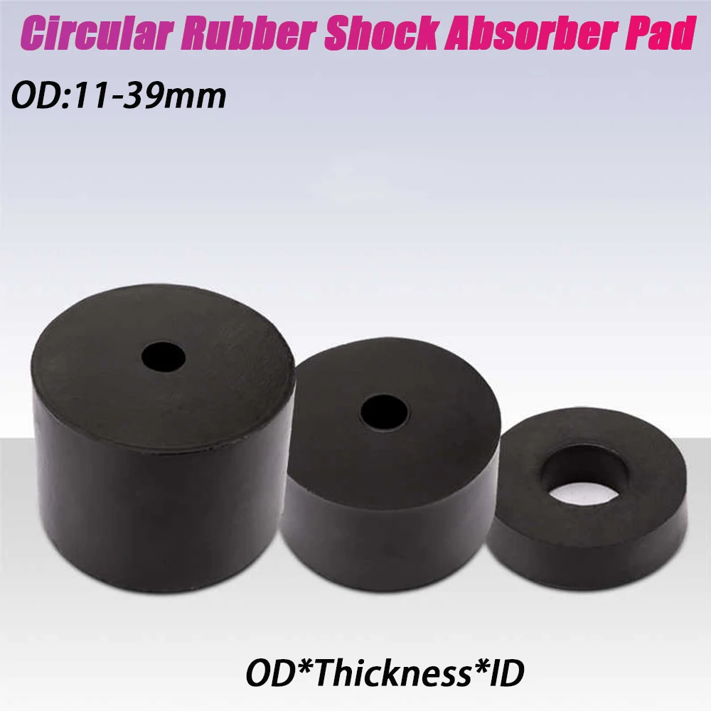 1/10Pcs OD 11-39mm Circular Rubber Damping Pad/Fan Coil Damping Washer/Rubber Shockproof High Elasticity Pad