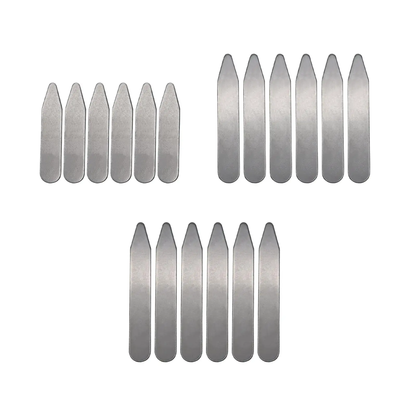 Premium Stainless Steel Collar Stays Set - Versatile Sizes, Modern Design