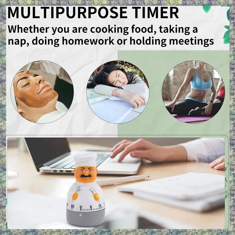 

WON цельный таймер для яиц, будильник с коротким термобелье, как показано на рисунке, пластик + металл, механический таймер обратного отсчета для приготовления пищи, выпечки, таймер для приготовления пищи