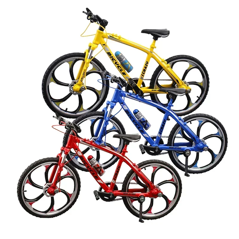 1:10 Mini Model Alloy Bicycle toy Finger Mountain bike Pocket Diecast simulation Metal Racing Fun Collection Toys for children