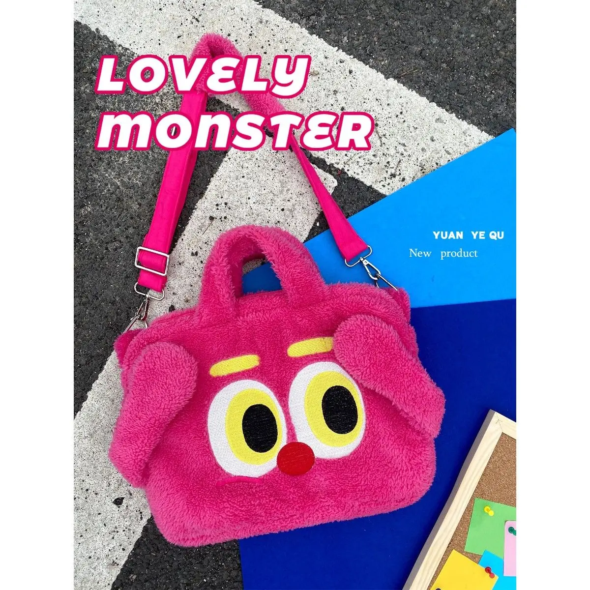 Plush Lamb Hair Handbag crossbody laptop bag notebook 13 Inch 15Inch Bags Designer  Portable Bag Trend Hand Holding Hairy Bag