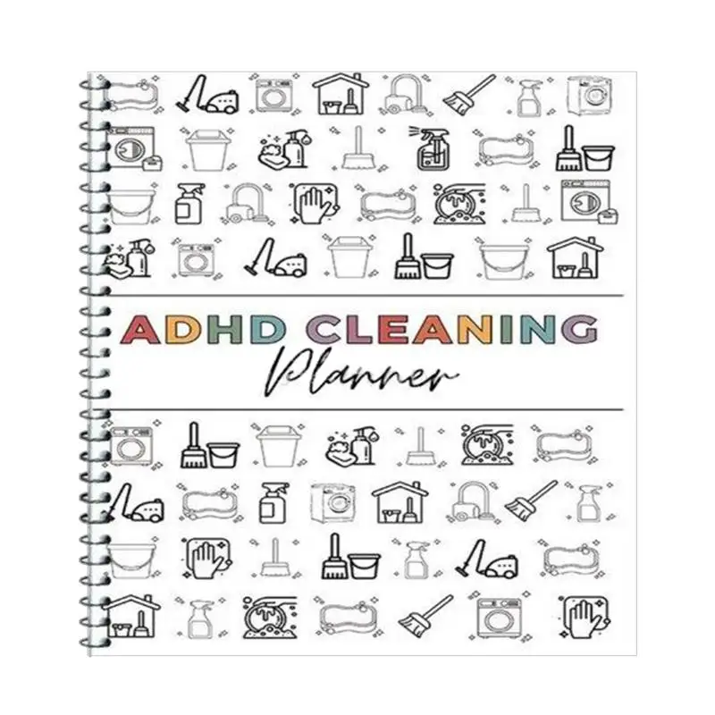 دفتر ملاحظات لتنظيف مخطط التنظيف، دفتر ملاحظات منظم للتدبير المنزلي الأسبوعي وال يوميًا لأفراد الأسرة والكبار
