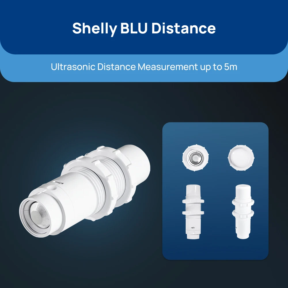 

Shelly BLU Distance Smart Bluetooth Ultrasonic Sensor Measures Distance Various Surfaces Including Liquids Obstacle detection ﻿