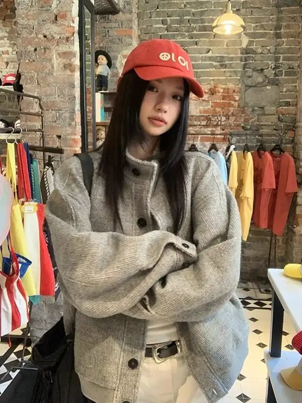 

Casual American ey ort Jaet Women's 2026 Spring New Sle Baseball orm Unique And Beautiful Commute Wind Loose Fit