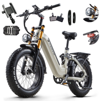 CEAYA A20Pro Electric Bike for Adults 20“ Fat Tire Ebike 1000W Motor 48V/20Ah Battery Bicycle E Mountainbike, Range 90km,7 Speed