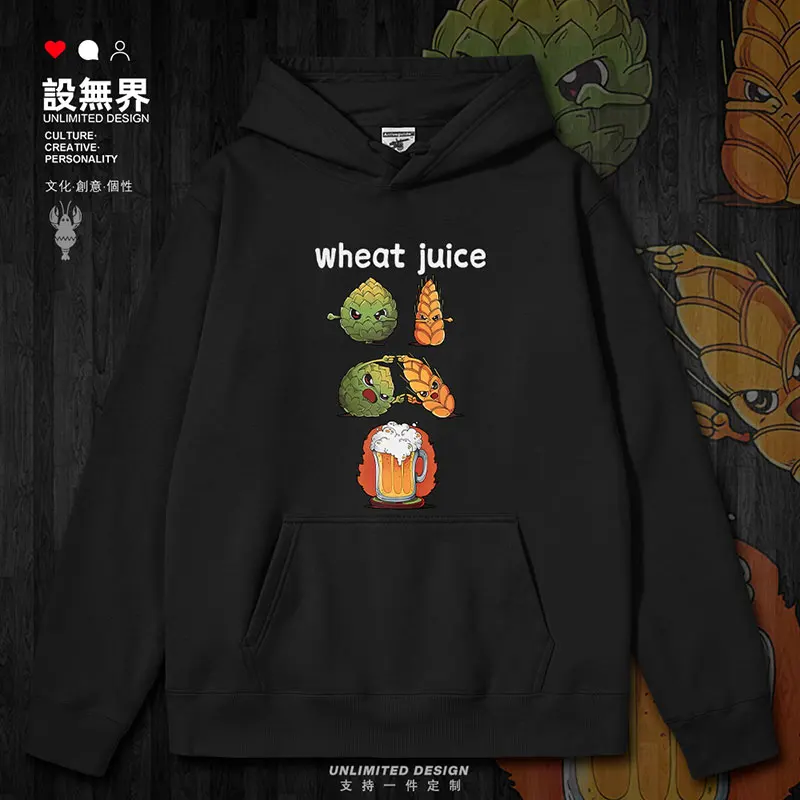 

Funny action of blending wheat juice with barley malt mens hoodies men streetwear fashion printed men's autumn winter clothes