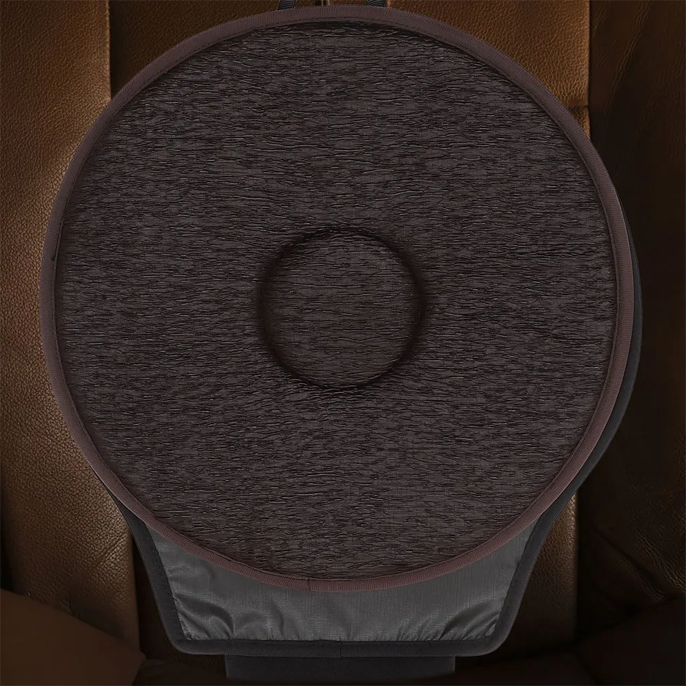 

2pcs Car Seat Swivel Cushion 360 Degree Rotating Beige Nonslip Bottom Fabric Comfortable Multi Functional Suitable For Many