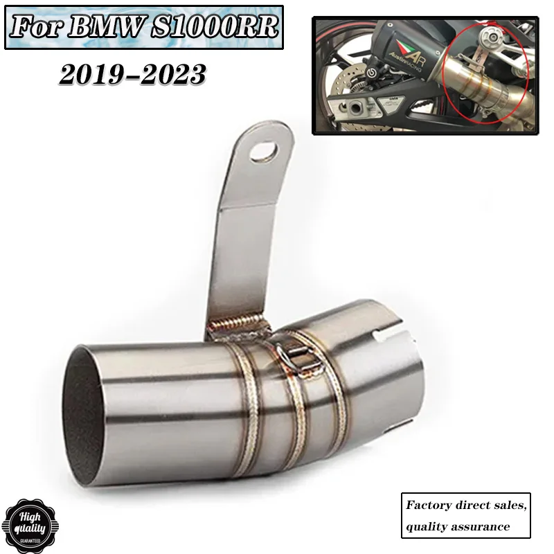 

For BMW S1000RR 2019 2020 2021 2022 2023 S1000RR Escape Slip-on Motorcycle Exhaust Muffler Middle Link Pipe 60MM s1000rr exhaust