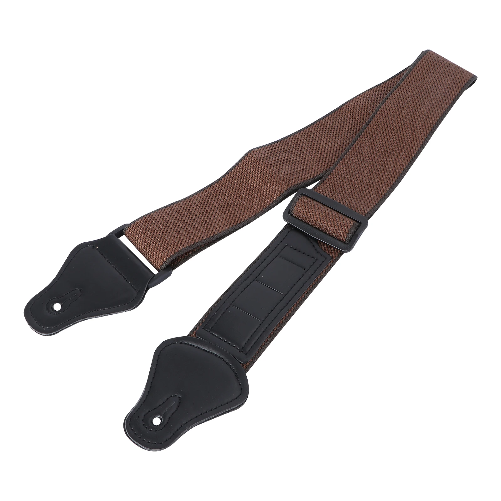 

Adjustable Pu Cotton Strap For Acoustic Electric Folk Guitar Anti-Slip Durable Strap With Pick Slot Brown Guitar Belt