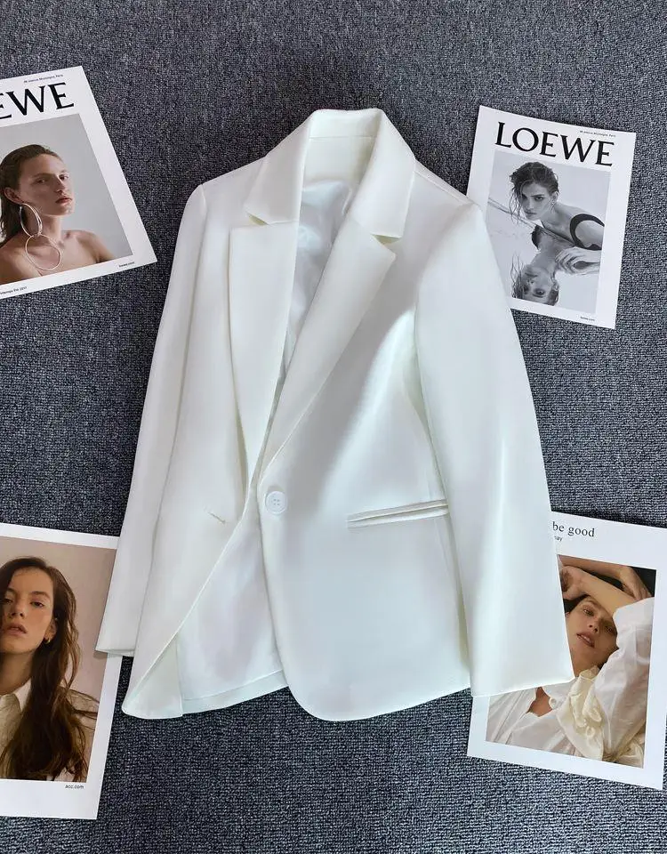 Manteau Blazer pour femmes, surdimensionné, revers d'affaires, manches longues, tendance, vêtements d'extérieur amples, col en V, poches avec nœud papillon, Streetwear