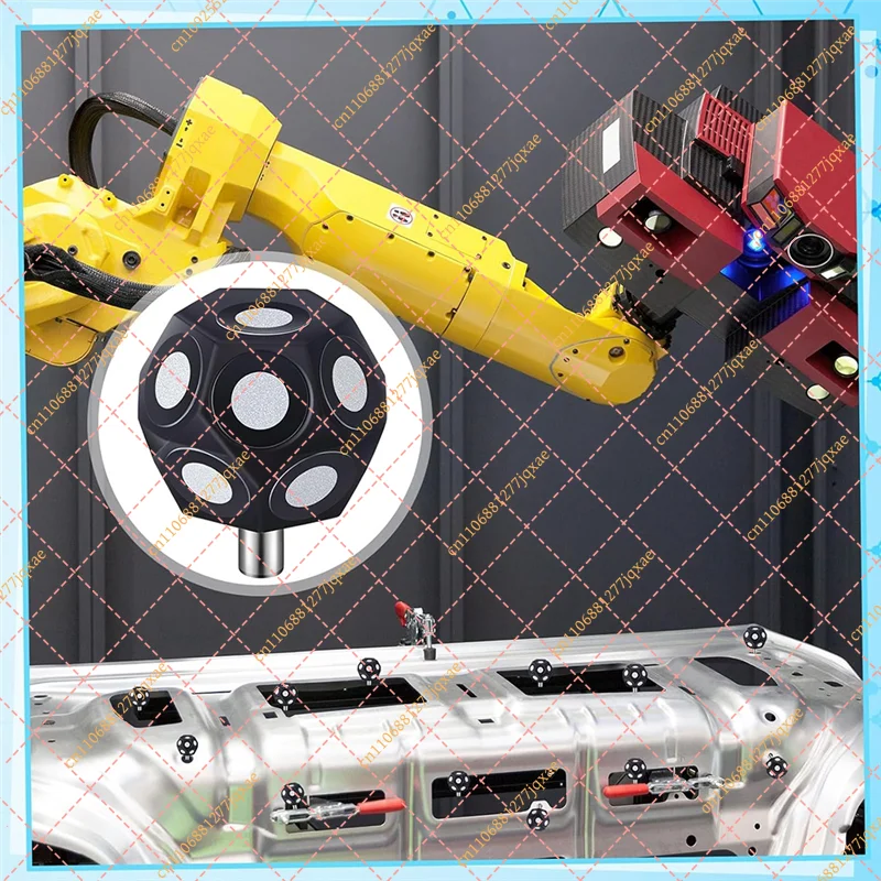 Universal 3D Scanner Markers Set | 100 Pcs Multi-Angle Reflective Dots & 6 Pcs Positioning Stickers