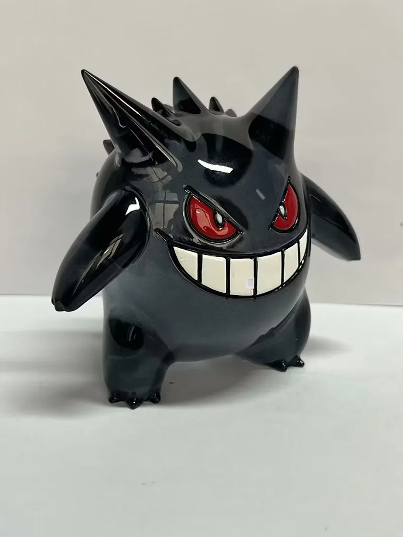 Tokoh aksi Pokemon 8CM Gengar, dekorasi mainan Model GK, ornamen koleksi hewan kartun, hadiah ulang tahun untuk anak-anak