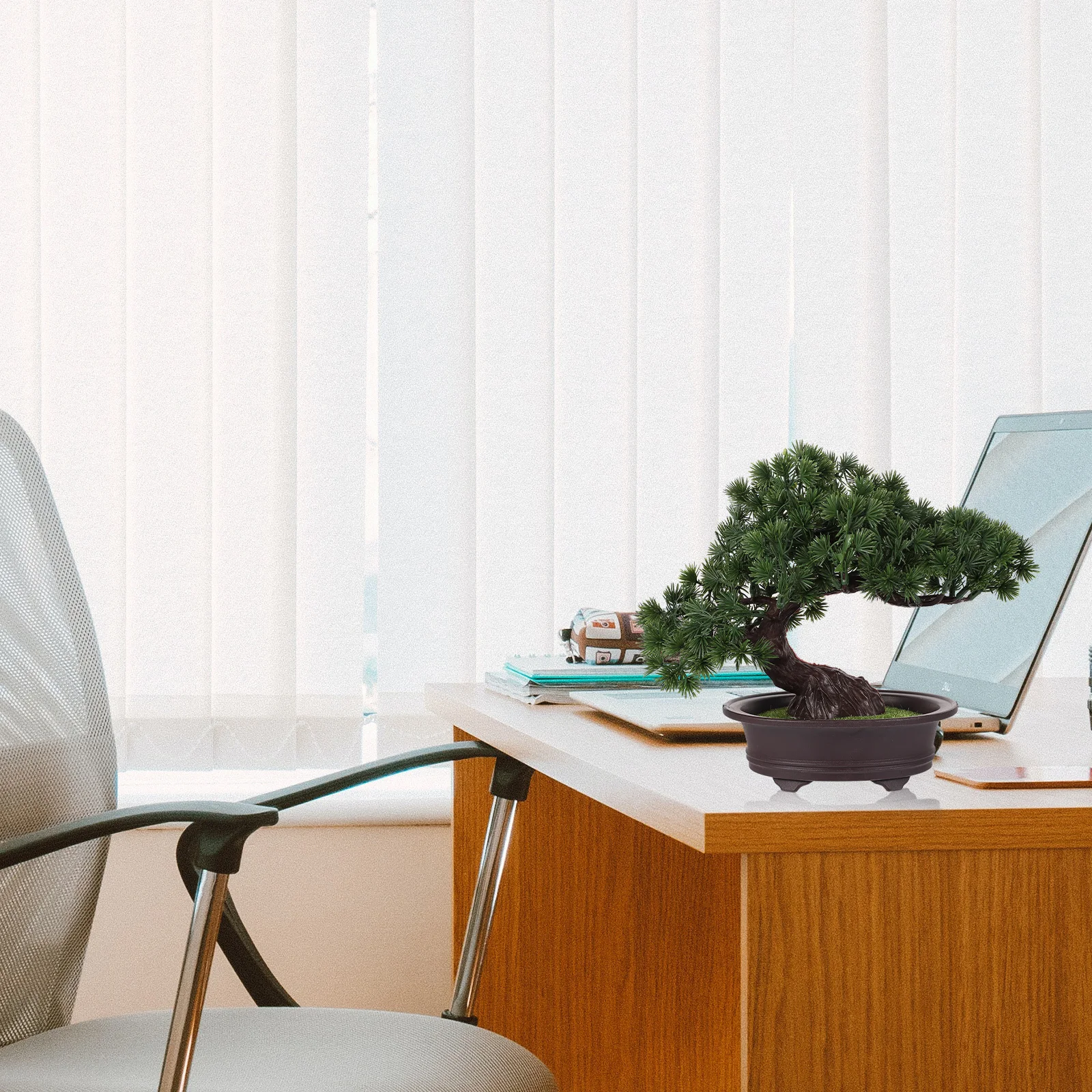 

Simulation Pine Bonsai with Realistic Shape Plastic Plant Decor for Living Room Bedroom Villa Club Restaurant Use