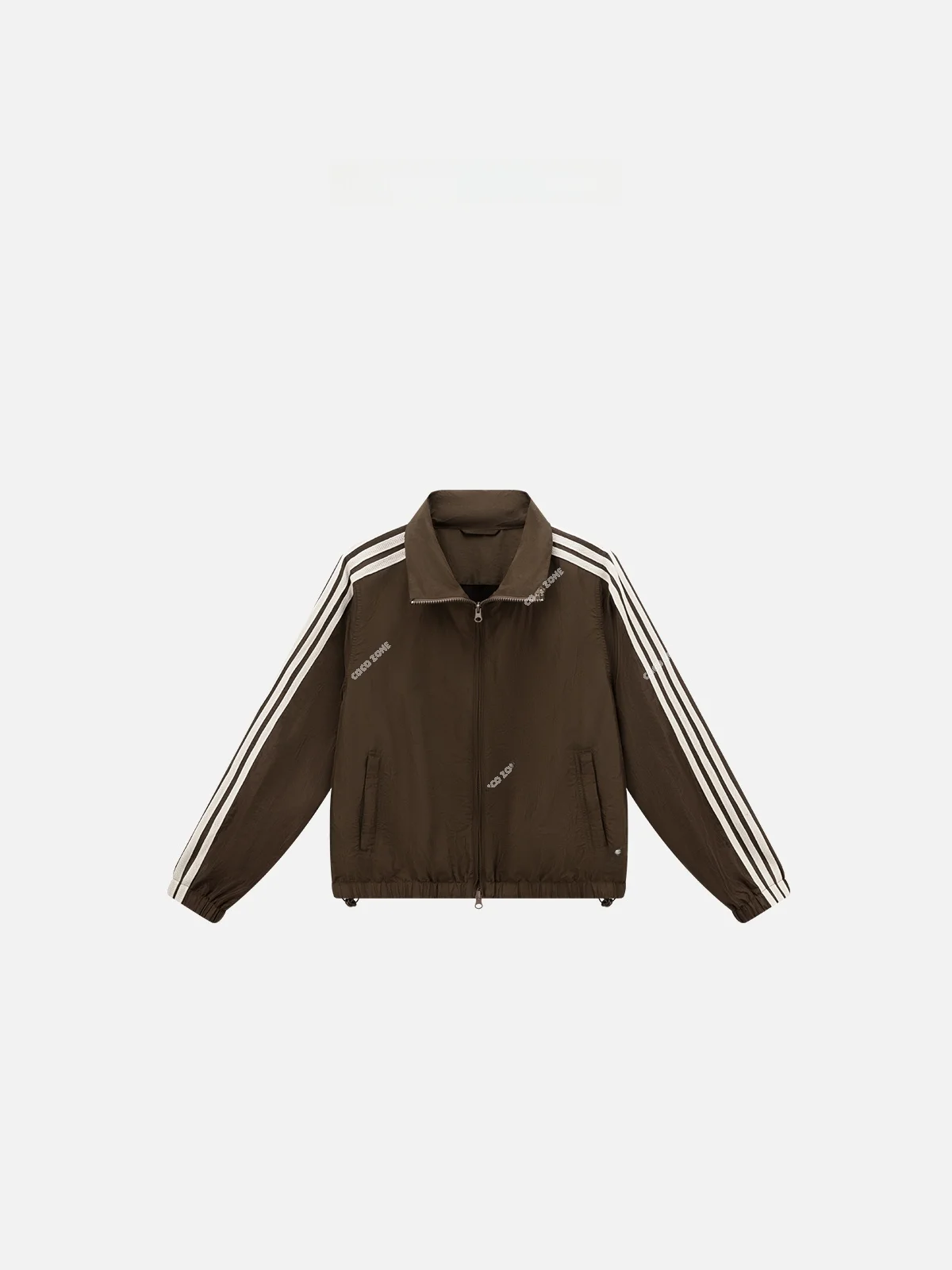 

Zone Early Spring 2026 Faion Zipper Collar Long Sve Striped Color Blo Women's Jaet ZONE CC2B225 Nylon Fiber