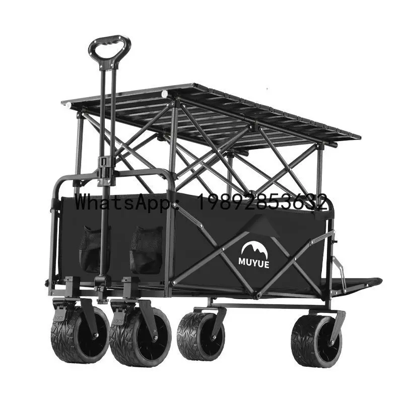 Outdoor camper foldable portable home camper raised stall cart portable field cart