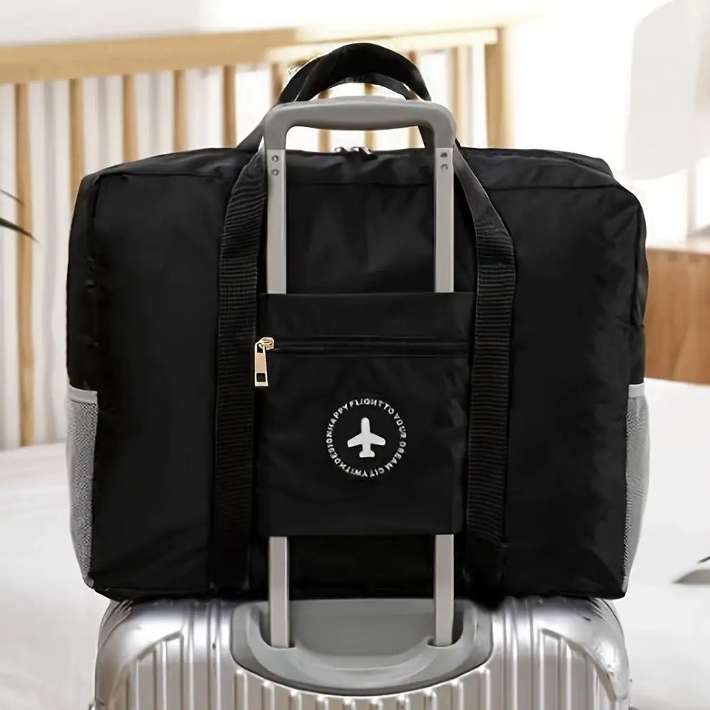 Bolsa de Viaje Plegable (1 Unidad) para Llevar en Avión, Bolsa de Fin de Semana, Bolsa de Hospital, Bolsa de Gimnasio para Hombres y Mujeres